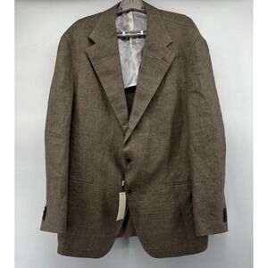 Suitsupply Sport Coat Mens 58 Light Brown Roma Jetted Blazer Jacket Pure Linen